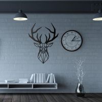 Geometric Stag Wall Art in Situ in the Home
