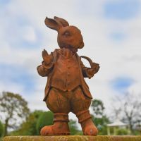 Hare with Pipe Sculpture in Garden 