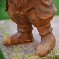 Rustic Cast Iron Finish on Hare Sculpture 