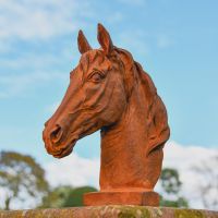 Rustic Cast Iron Horse Bust 