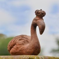 Flamingo with King"s Crown Sculpture 