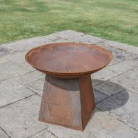 Rustic "High Tower" Fire Pit & Stand 
