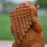 Chipmunk Playing Panpipes Sculpture 