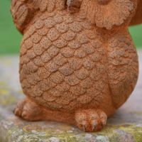 Close up of Detailed Body on Owl Sculpture 