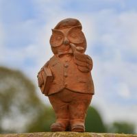 Rustic Cast Iron Studious Owl Sculpture - Small 