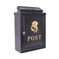 "Gold Rose" Wall Mounted Post Box 