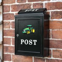"Green Tractor" Wall Mounted Post Box