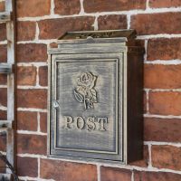"Brushed Bronze" Wall Mounted Post Box 