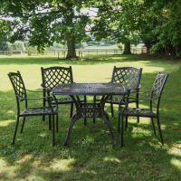 Antique Copper "Hawkstone" Four Seater Furniture Set in Garden 