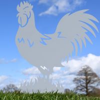 Silver Rooster Silhouette 