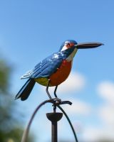 Metal "Kingfisher" Balancing Garden Spike