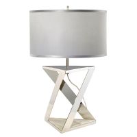 Contemporary "Selene" Table Lamp With White Marble Base 