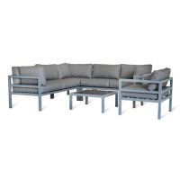 Contemporary Aluminium Sofa Set Finished in Grey