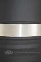 Contemporary Black Coal Hod with Pewter handles