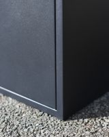 Contemporary felton black parcel box bottom