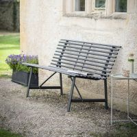 Contemporary Foldable Park Bench in Situ
