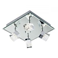 Contemporary Glass Mirrored Bathroom Ceiling Light