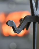 Close-Up of Hooks on Freestanding Base