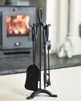 Contemporary Loop Handle Companion Set in Black 59cm