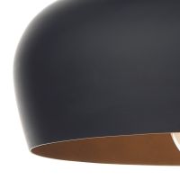 Contemporary Metal Pendant Light with Wooden Detailing