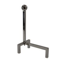 Contemporary Polished Steel Fire Dogs