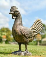 Cast Aluminium "Cooper" Rooster Garden Sculpture in Bronze