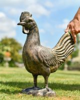 Scale image of cockerel garden sculpture