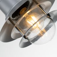 "Hopton" Hanging Chain Lantern in Silver Close Up Detailing