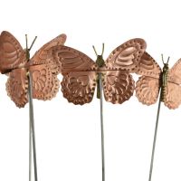 Copper Butterfly Garden Spike Ornament