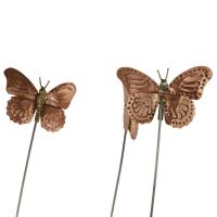 Copper Butterfly Garden Spike Ornament