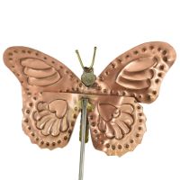 Copper Butterfly Garden Spike Ornament