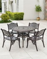 Copper Circular Table and Chair Set 
