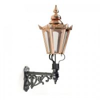 Copper Concordia Hexagonal Lantern On an Ornate Capella Bracket