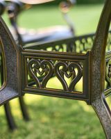 Bronze Heart Design Table 