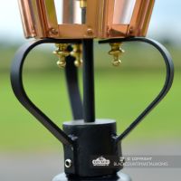 Close-up of the Lanterns Frog collar and Brass Fixings