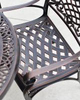 Lattice Design on Garden Seat 