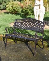 Brushed Copper "Thornton" Two Seater Garden Bench 
