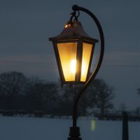 Copper Lincoln Swan Neck & Lamp Post 3.4m