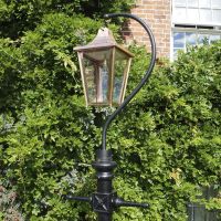 Copper Lincoln Swan Neck & Lamp Post 3.4m