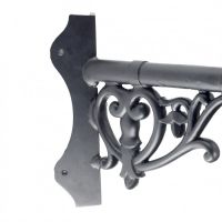 Close-up of the Ornate Scroll Work on the Corner Bracket