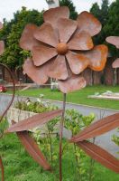 Rustic Cosmos Metal Garden Flower Support