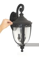 "Winsford" Large Top Fix Black Garden Wall Light