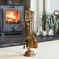 "Coven Hall" Antique Brass Companion Set 47cm