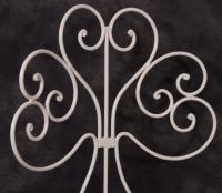 “Evelyn Grace” Wrought Iron Heart Back Chair