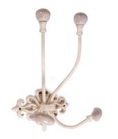 "Montaubon" Ornate Cast Iron Hook With Ceramic Ends