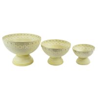“Braydale House” Set of 3 Display Bowls - Antique Cream