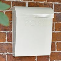 Cream Finish Modern Wall Mounted Parcel Box
