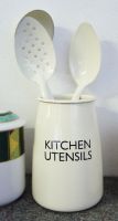 “Honey Pot House” Enamelled utensil holder