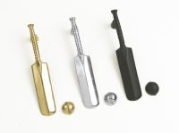 Polished Brass Cricket Bat Door Knocker 