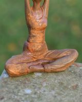 Close up of Yoga Pose Garden Sculpture 